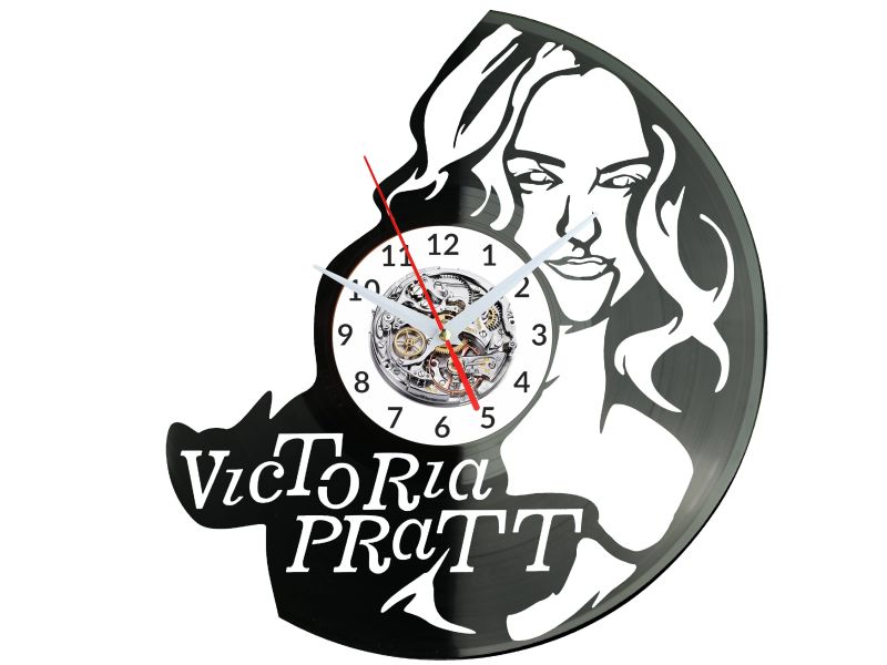 Victoria Pratt Vinyl Zegar Ścienny Płyta Winylowa Nowoczesny Dekoracyjny Na Prezent Urodziny