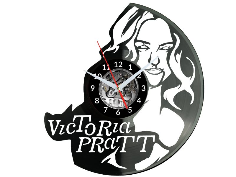 Victoria Pratt Vinyl Zegar Ścienny Płyta Winylowa Nowoczesny Dekoracyjny Na Prezent Urodziny