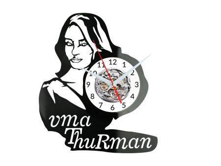 Uma Thurman Vinyl Zegar Ścienny Płyta Winylowa Nowoczesny Dekoracyjny Na Prezent Urodziny