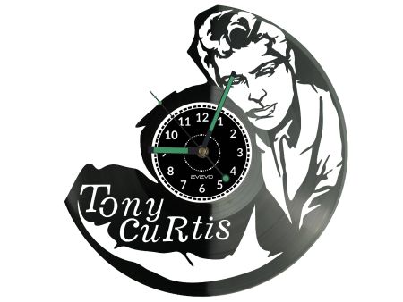 Tony Curtis Vinyl Zegar Ścienny Płyta Winylowa Nowoczesny Dekoracyjny Na Prezent Urodziny