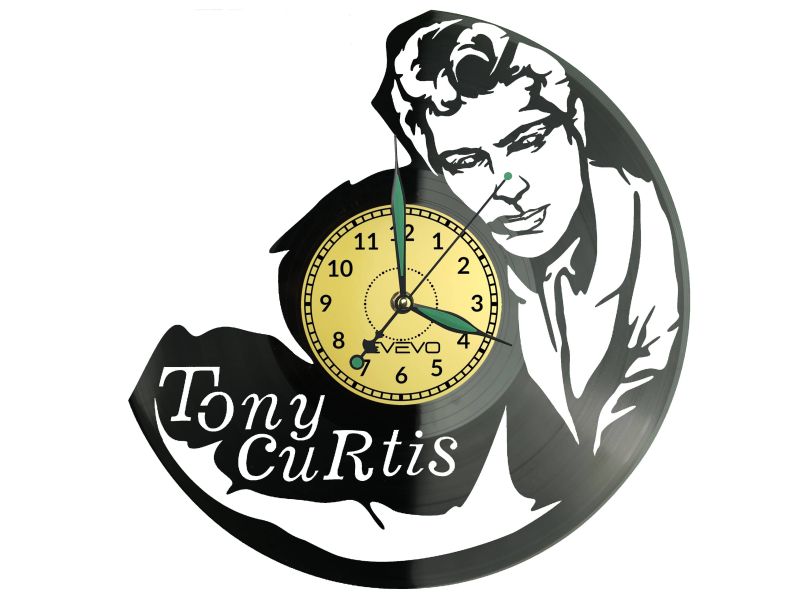 Tony Curtis Vinyl Zegar Ścienny Płyta Winylowa Nowoczesny Dekoracyjny Na Prezent Urodziny