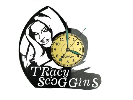 Tracy Scoggins Vinyl Zegar Ścienny Płyta Winylowa Nowoczesny Dekoracyjny Na Prezent Urodziny