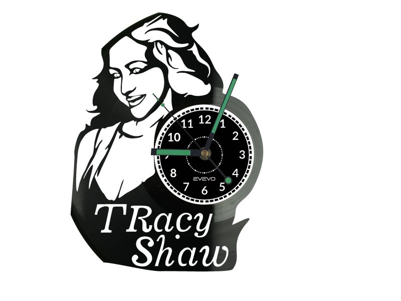 Tracy Shaw Vinyl Zegar Ścienny Płyta Winylowa Nowoczesny Dekoracyjny Na Prezent Urodziny