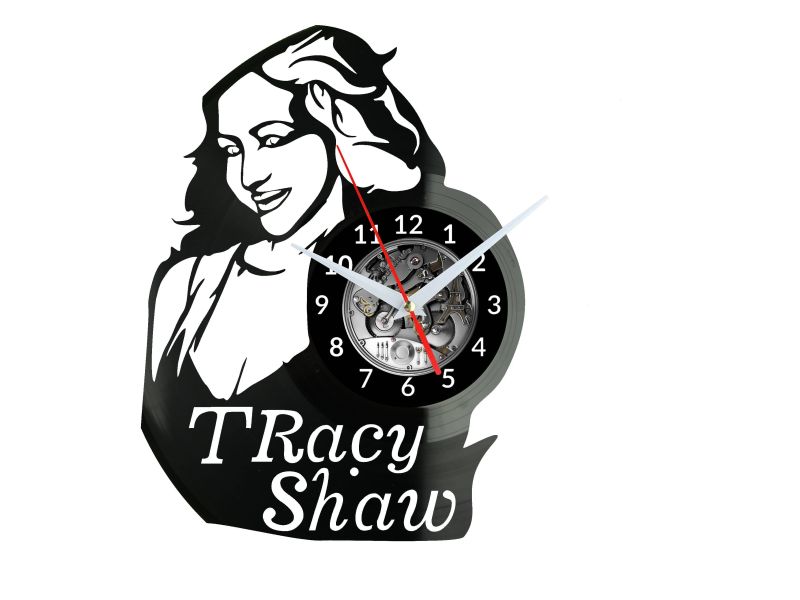 Tracy Shaw Vinyl Zegar Ścienny Płyta Winylowa Nowoczesny Dekoracyjny Na Prezent Urodziny