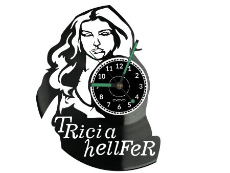 Tricia Helfer Vinyl Zegar Ścienny Płyta Winylowa Nowoczesny Dekoracyjny Na Prezent Urodziny