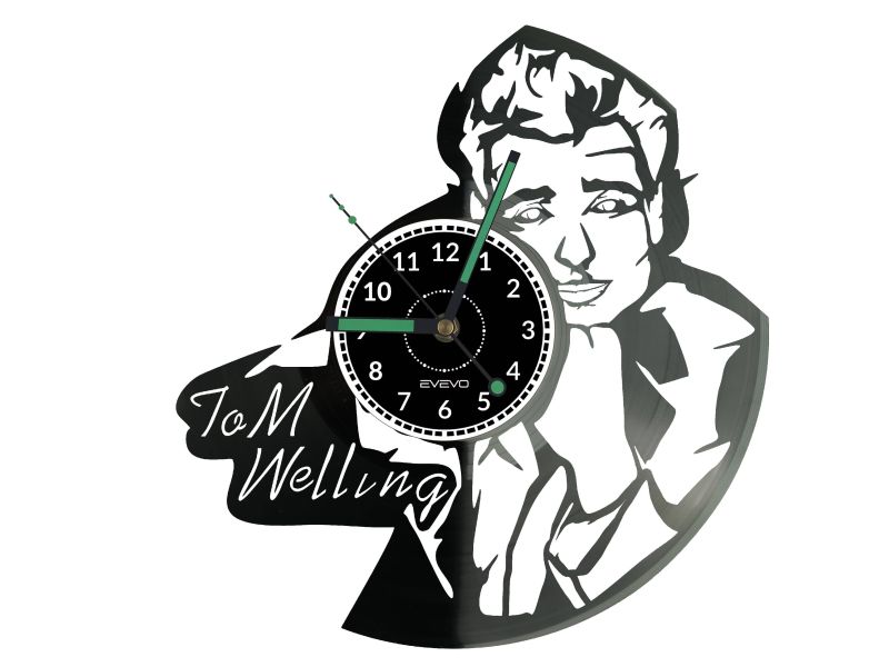 Tom Welling Vinyl Zegar Ścienny Płyta Winylowa Nowoczesny Dekoracyjny Na Prezent Urodziny