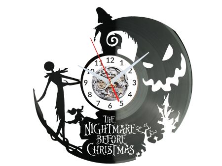 The Nightmare Before Christmas Vinyl Zegar Ścienny Płyta Winylowa Nowoczesny Dekoracyjny Na Prezent Urodziny