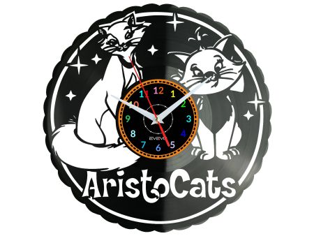 The Aristocats Vinyl Zegar Ścienny Płyta Winylowa Nowoczesny Dekoracyjny Na Prezent Urodziny