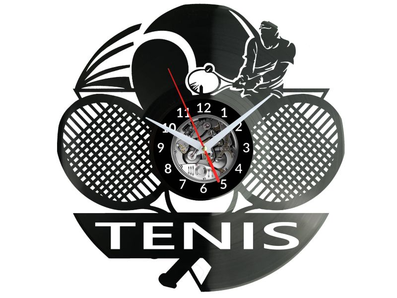 Tennis Vinyl Zegar Ścienny Płyta Winylowa Nowoczesny Dekoracyjny Na Prezent Urodziny