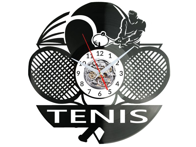 Tennis Vinyl Zegar Ścienny Płyta Winylowa Nowoczesny Dekoracyjny Na Prezent Urodziny