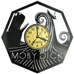 Moby Dick Vinyl Zegar Ścienny Płyta Winylowa Nowoczesny Dekoracyjny Na Prezent Urodziny