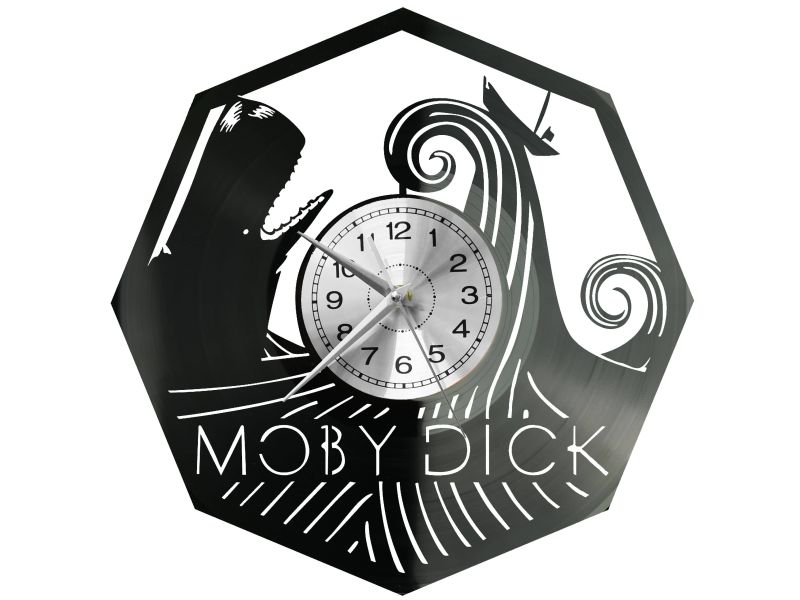 Moby Dick Vinyl Zegar Ścienny Płyta Winylowa Nowoczesny Dekoracyjny Na Prezent Urodziny