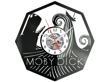 Moby Dick Vinyl Zegar Ścienny Płyta Winylowa Nowoczesny Dekoracyjny Na Prezent Urodziny