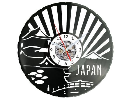 Japonia Vinyl Zegar Ścienny Płyta Winylowa Nowoczesny Dekoracyjny Na Prezent Urodziny