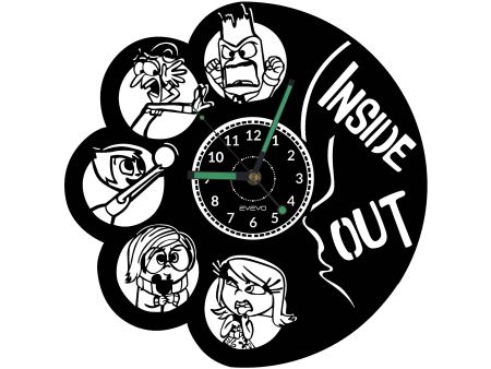 Inside Out Vinyl Zegar Ścienny Płyta Winylowa Nowoczesny Dekoracyjny Na Prezent Urodziny