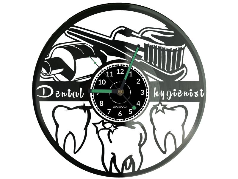 Dentysta Vinyl Zegar Ścienny Płyta Winylowa Nowoczesny Dekoracyjny Na Prezent Urodziny