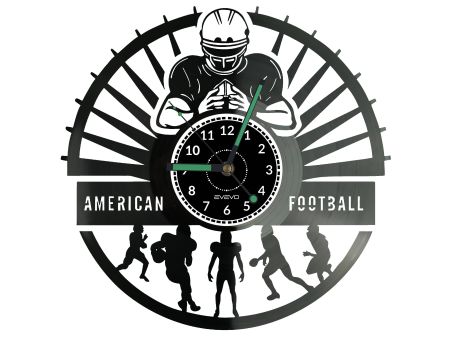 American Football Vinyl Zegar Ścienny Płyta Winylowa Nowoczesny Dekoracyjny Na Prezent Urodziny