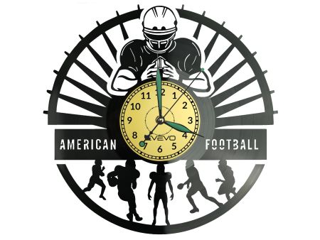 American Football Vinyl Zegar Ścienny Płyta Winylowa Nowoczesny Dekoracyjny Na Prezent Urodziny