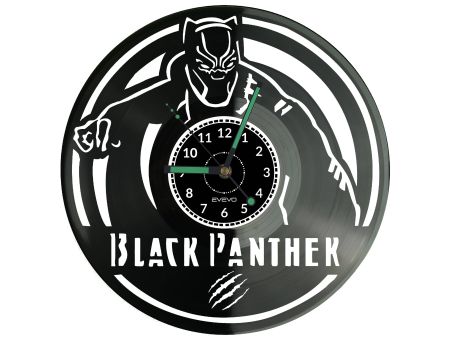 Black Panther Vinyl Zegar Ścienny Płyta Winylowa Nowoczesny Dekoracyjny Na Prezent Urodziny