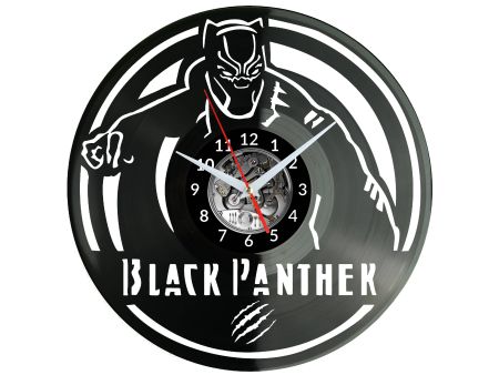 Black Panther Vinyl Zegar Ścienny Płyta Winylowa Nowoczesny Dekoracyjny Na Prezent Urodziny