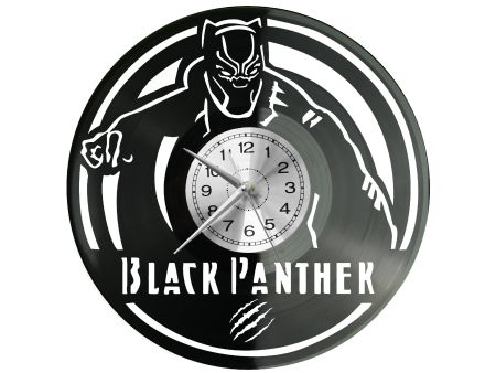 Black Panther Vinyl Zegar Ścienny Płyta Winylowa Nowoczesny Dekoracyjny Na Prezent Urodziny