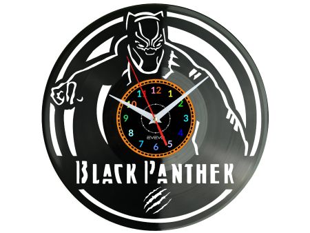 Black Panther Vinyl Zegar Ścienny Płyta Winylowa Nowoczesny Dekoracyjny Na Prezent Urodziny