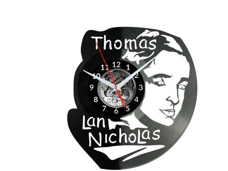 Thomas Ian Nicholas Vinyl Zegar Ścienny Płyta Winylowa Nowoczesny Dekoracyjny Na Prezent Urodziny