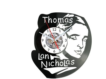 Thomas Ian Nicholas Vinyl Zegar Ścienny Płyta Winylowa Nowoczesny Dekoracyjny Na Prezent Urodziny