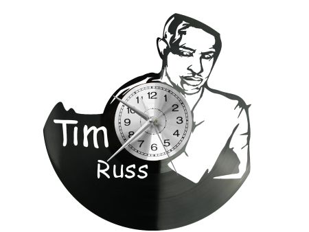 Tim Russ Vinyl Zegar Ścienny Płyta Winylowa Nowoczesny Dekoracyjny Na Prezent Urodziny