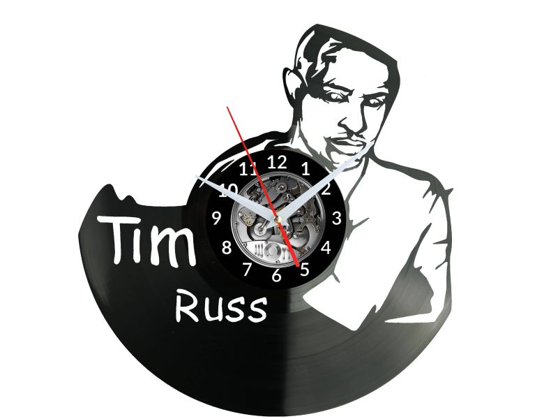 Tim Russ Vinyl Zegar Ścienny Płyta Winylowa Nowoczesny Dekoracyjny Na Prezent Urodziny