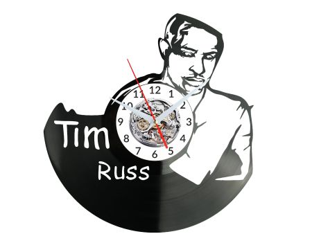 Tim Russ Vinyl Zegar Ścienny Płyta Winylowa Nowoczesny Dekoracyjny Na Prezent Urodziny