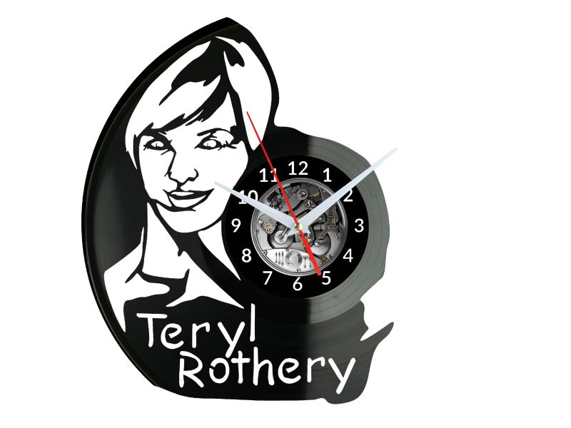 Teryl Rothery Vinyl Zegar Ścienny Płyta Winylowa Nowoczesny Dekoracyjny Na Prezent Urodziny