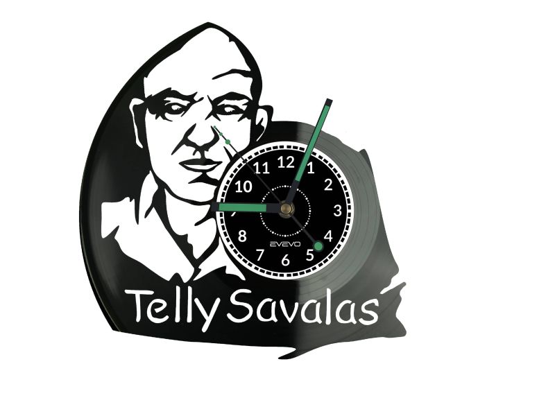 Telly Savalas Vinyl Zegar Ścienny Płyta Winylowa Nowoczesny Dekoracyjny Na Prezent Urodziny