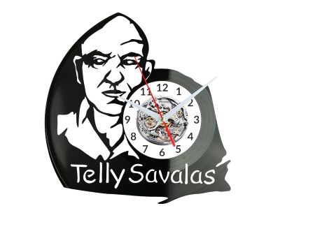 Telly Savalas Vinyl Zegar Ścienny Płyta Winylowa Nowoczesny Dekoracyjny Na Prezent Urodziny