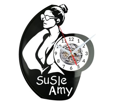 Susie Amy Zegar Ścienny Płyta Winylowa Nowoczesny Dekoracyjny Na Prezent Urodziny