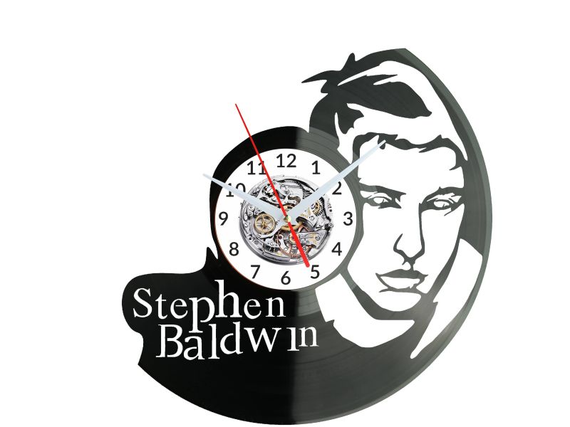 Stephen Baldwin Zegar Ścienny Płyta Winylowa Nowoczesny Dekoracyjny Na Prezent Urodziny