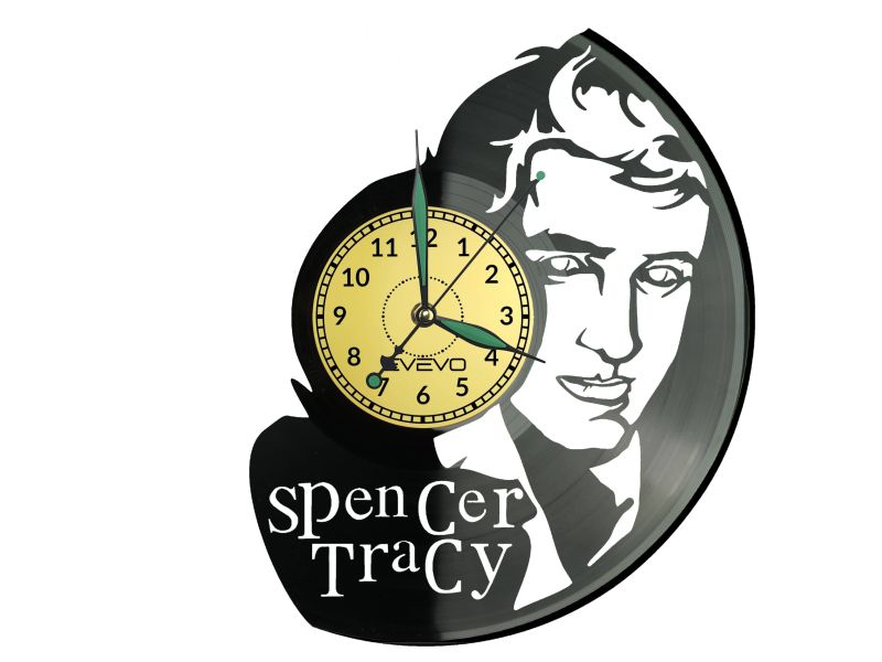 Spencer Tracy Zegar Ścienny Płyta Winylowa Nowoczesny Dekoracyjny Na Prezent Urodziny