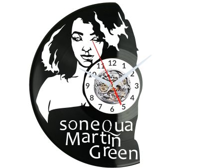 Sonequa Martin-Green Zegar Ścienny Płyta Winylowa Nowoczesny Dekoracyjny Na Prezent Urodziny