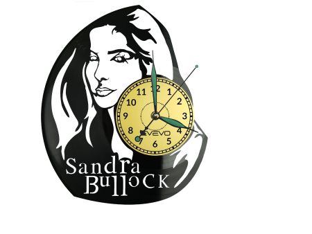 Sandra Bullock Zegar Ścienny Płyta Winylowa Nowoczesny Dekoracyjny Na Prezent Urodziny