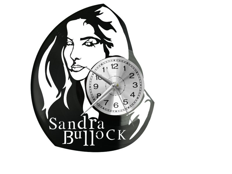 Sandra Bullock Zegar Ścienny Płyta Winylowa Nowoczesny Dekoracyjny Na Prezent Urodziny