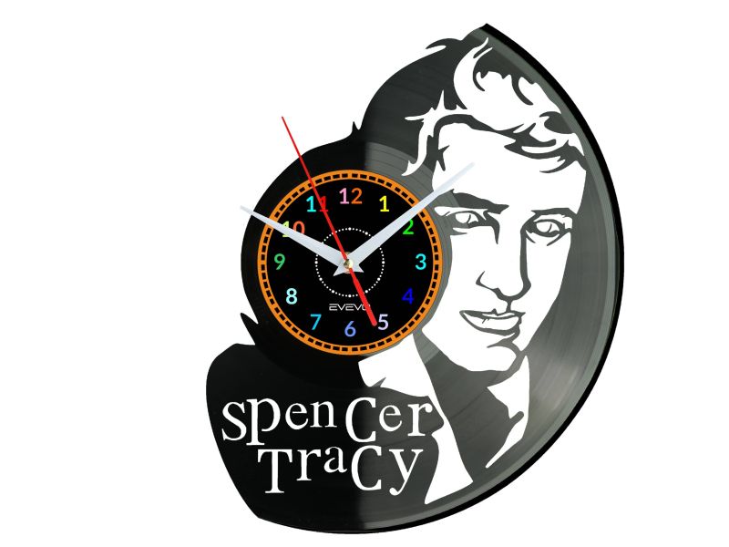 Spencer Tracy Zegar Ścienny Płyta Winylowa Nowoczesny Dekoracyjny Na Prezent Urodziny