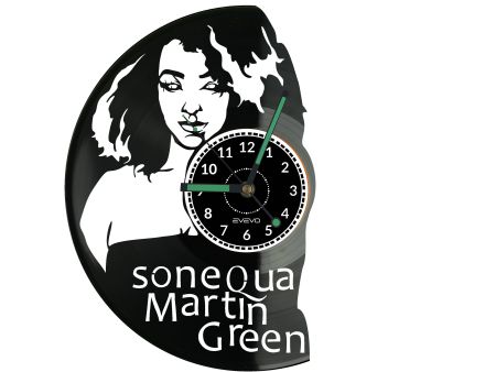 Sonequa Martin-Green Zegar Ścienny Płyta Winylowa Nowoczesny Dekoracyjny Na Prezent Urodziny