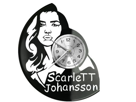 Scarlett Johansson Zegar Ścienny Płyta Winylowa Nowoczesny Dekoracyjny Na Prezent Urodziny