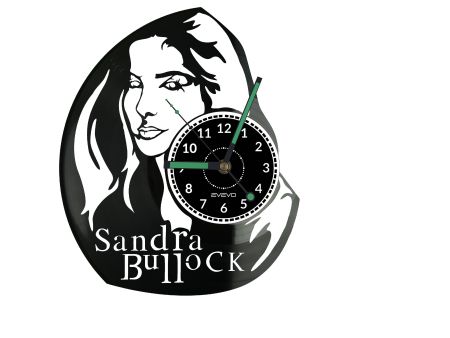 Sandra Bullock Zegar Ścienny Płyta Winylowa Nowoczesny Dekoracyjny Na Prezent Urodziny