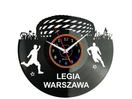 Legia Warszawa Stadion Zegar Ścienny Płyta Winylowa Nowoczesny Dekoracyjny Na Prezent Urodziny