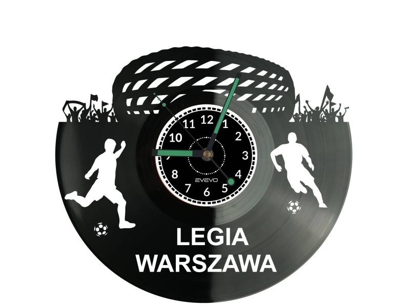 Legia Warszawa Stadion Zegar Ścienny Płyta Winylowa Nowoczesny Dekoracyjny Na Prezent Urodziny