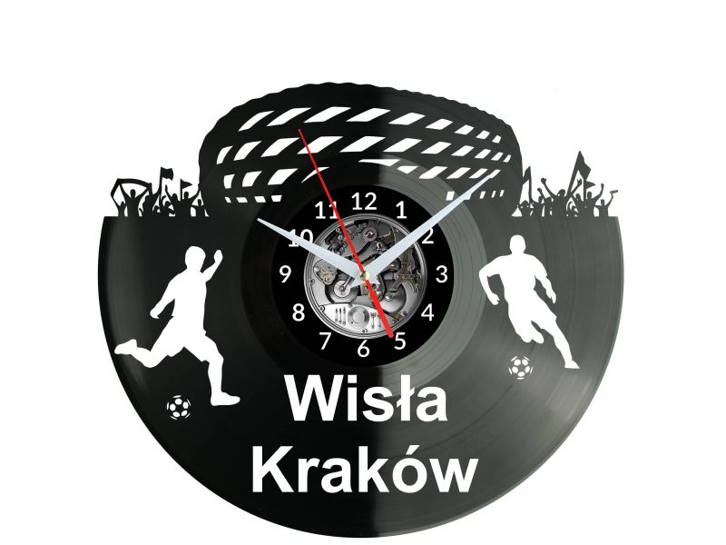 Wisła Kraków Stadion Zegar Ścienny Płyta Winylowa Nowoczesny Dekoracyjny Na Prezent Urodziny