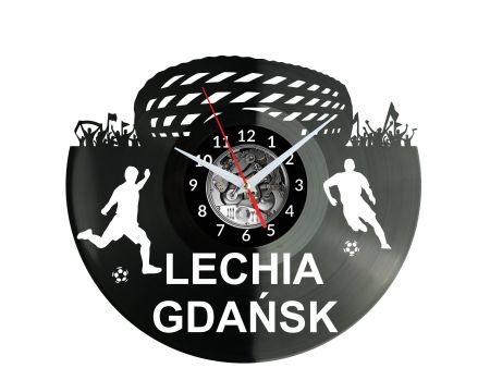 Lechia Gdańsk Stadion Zegar Ścienny Płyta Winylowa Nowoczesny Dekoracyjny Na Prezent Urodziny