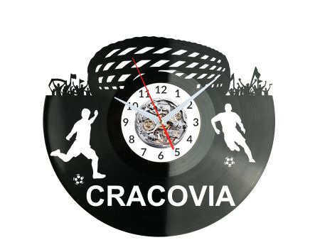 Cracovia Stadion Zegar Ścienny Płyta Winylowa Nowoczesny Dekoracyjny Na Prezent Urodziny