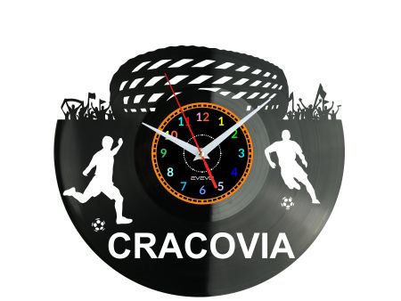 Cracovia Stadion Zegar Ścienny Płyta Winylowa Nowoczesny Dekoracyjny Na Prezent Urodziny